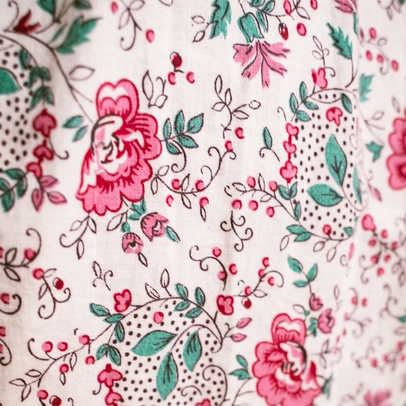 80s does 50s floral vintage cotton circle skirt - Picture 4 of 10